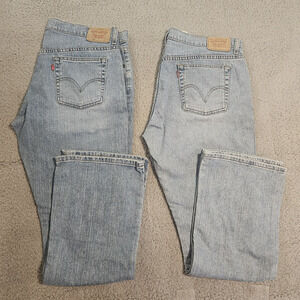 Levi 515 Jeans Womens 16 M - LOT OF 2 -‎ Nouveau Boot Cut Light Wash x2
